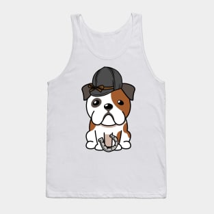 Funny bulldog is ready to ride a horse Tank Top